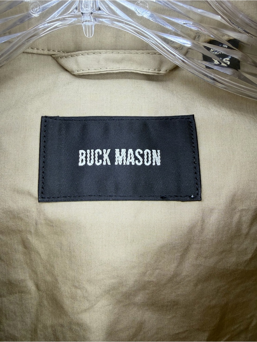 Buck Mason Paperweight Trench Coat Tan Size XS - Picture 11 of 16